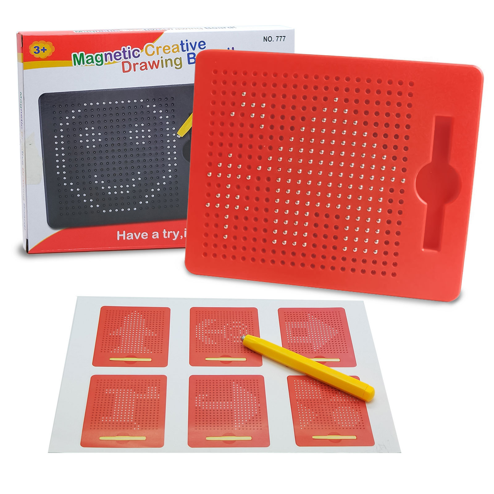 Smart mini magnetic drawing board with guide card(图1)