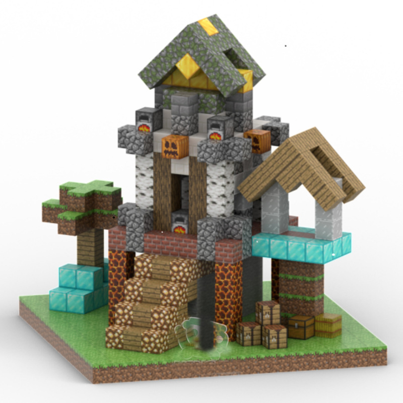 Hot Sale My World 2cm Plastic Magnetic Cube Blocks Educational Puzzle Toy Building Set Minecraft(图1)