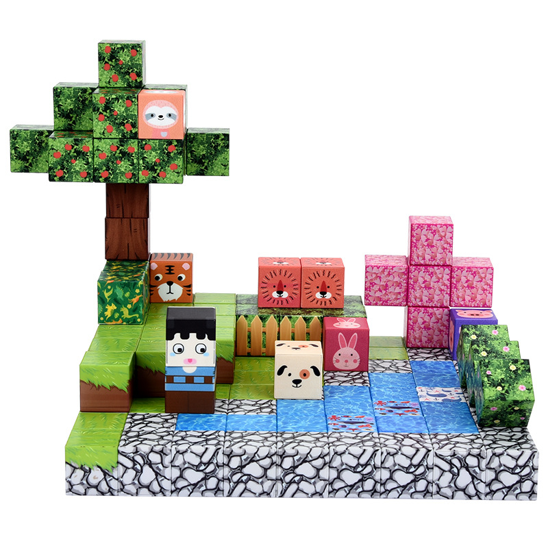 Hot Sale My World 2cm Plastic Magnetic Cube Blocks Educational Puzzle Toy Building Set Minecraft(图4)