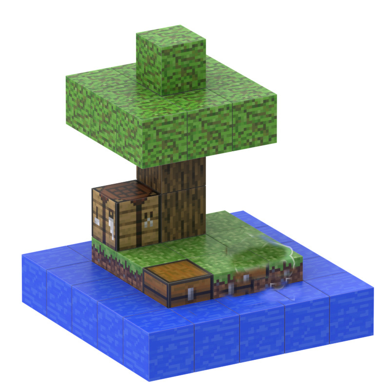 Hot Sale My World 2cm Plastic Magnetic Cube Blocks Educational Puzzle Toy Building Set Minecraft(图2)