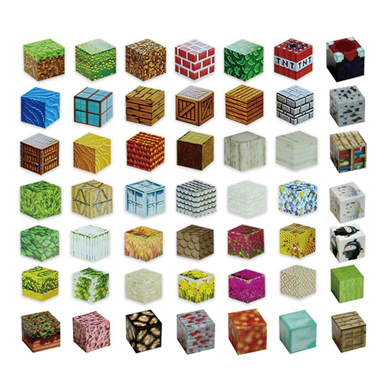 Hot Sale My World 2cm Plastic Magnetic Cube Blocks Educational Puzzle Toy Building Set Minecraft(图3)
